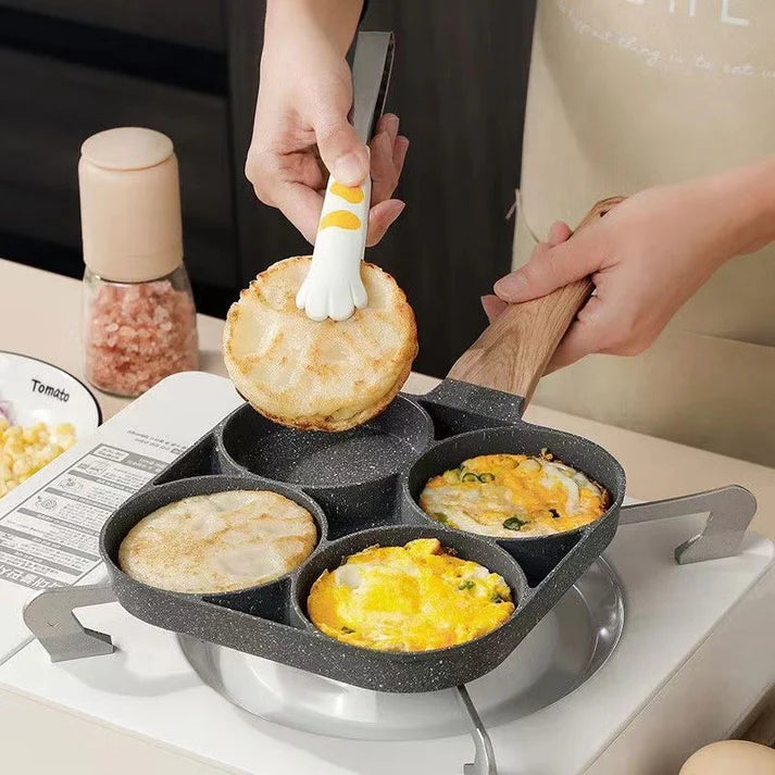 4-in-1 Nonstick Frying Pan: Ideal for Eggs, Bacon, and Burgers
