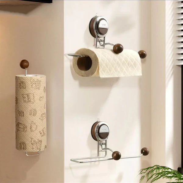 No-Drill Kitchen Paper Towel Holder – Suction Cup Installation