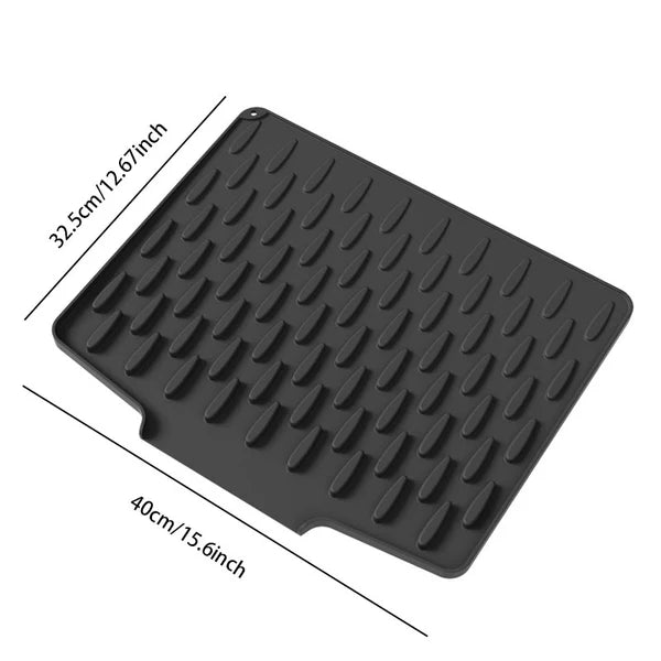 Sloped Silicone Draining Mat -Heat-Proof & Non-Slip