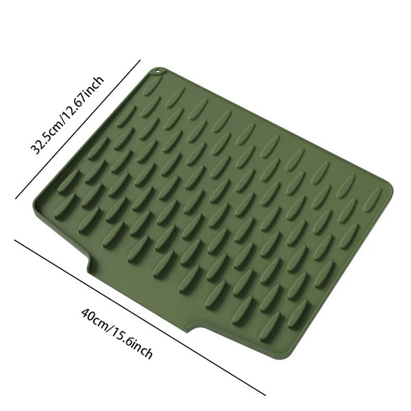 Sloped Silicone Draining Mat -Heat-Proof & Non-Slip