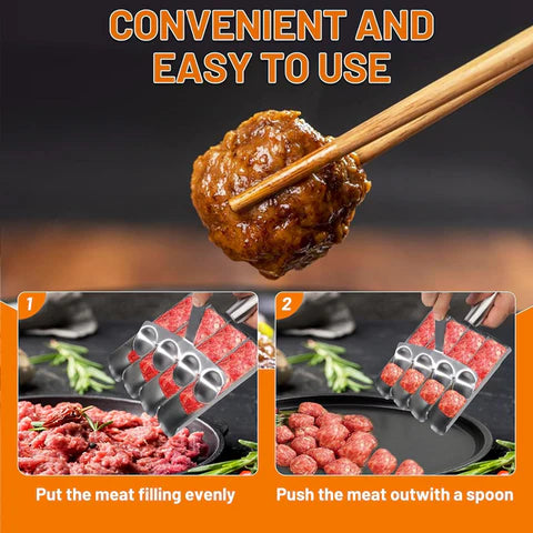 Stainless Steel Meatball Maker Tool: Quick & Uniform Shaping