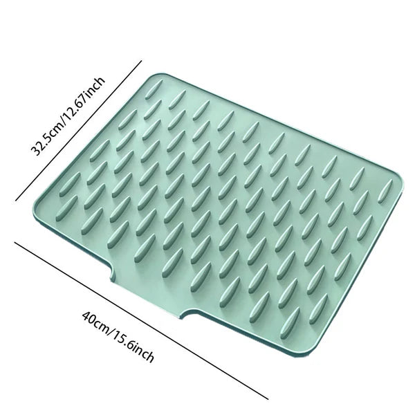 Sloped Silicone Draining Mat -Heat-Proof & Non-Slip